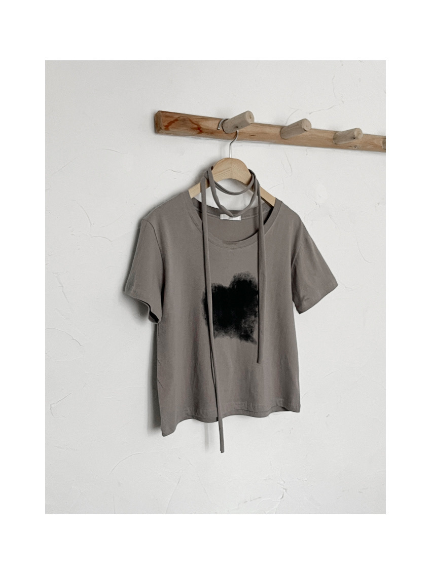 【優惠現貨】韓國附頸繩塗鴉TEE（3色）