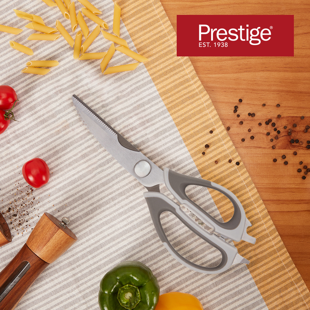 《PRESTIGE 系列》可拆式多功能不鏽鋼廚房料理剪刀(附磁吸收納保護套)