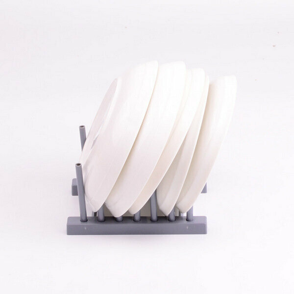 Detachable dishes, pot lid holders, dish drain racks, dinner plates, tableware organizers, storage racks (gray)
