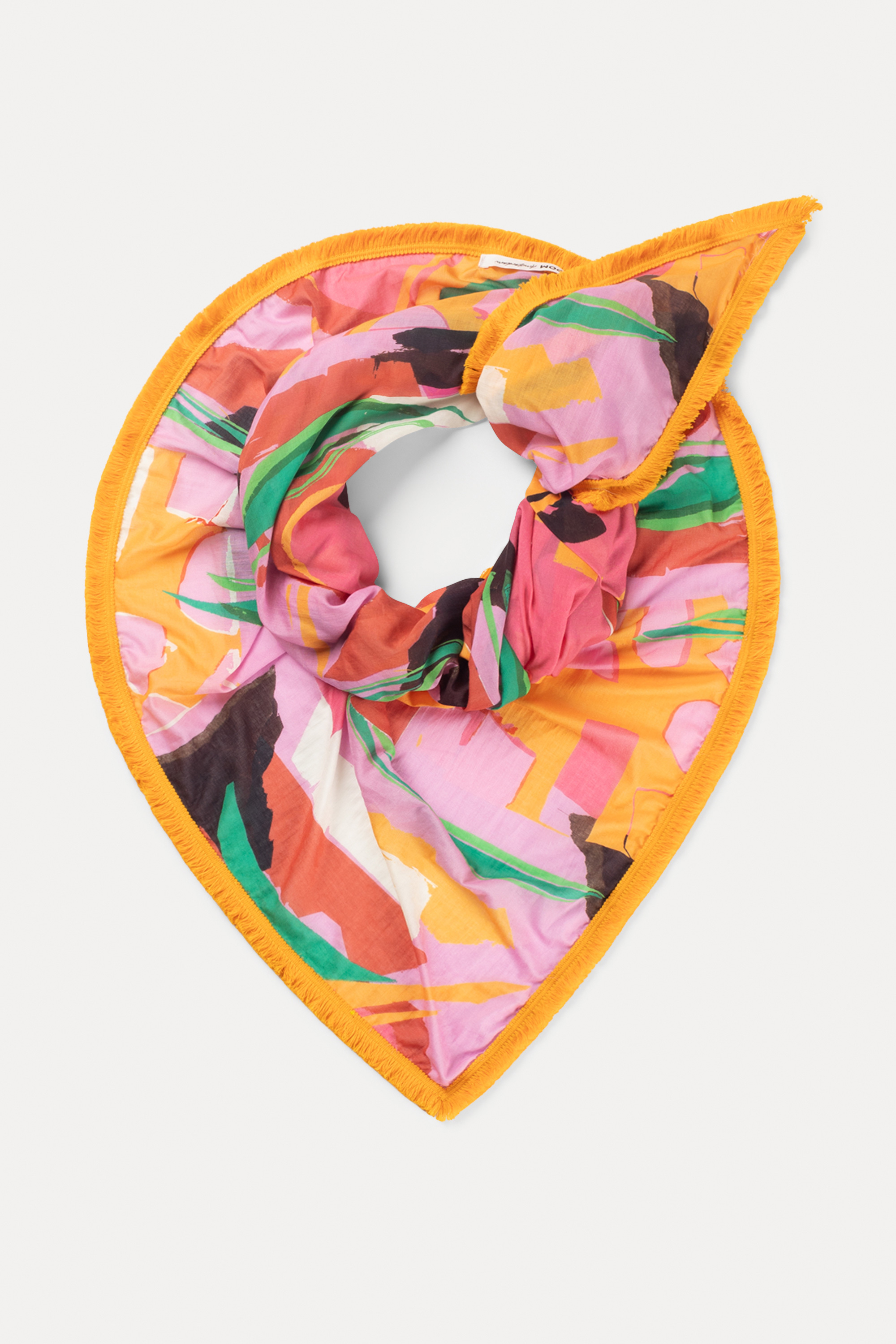 POM 手繪印花圍巾