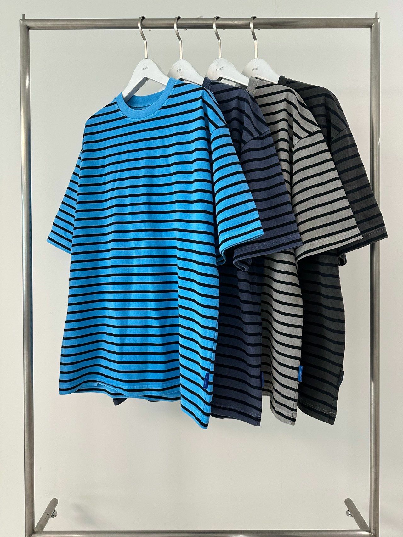 OverSize橫間短袖Tee PURE-122T