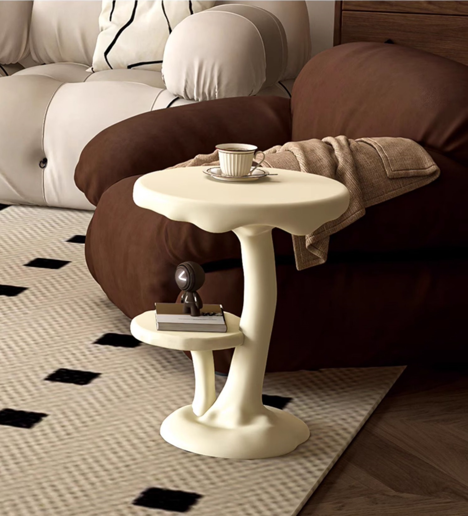 歐韻家居訂製館 蘑菇小茶几蘑菇邊几