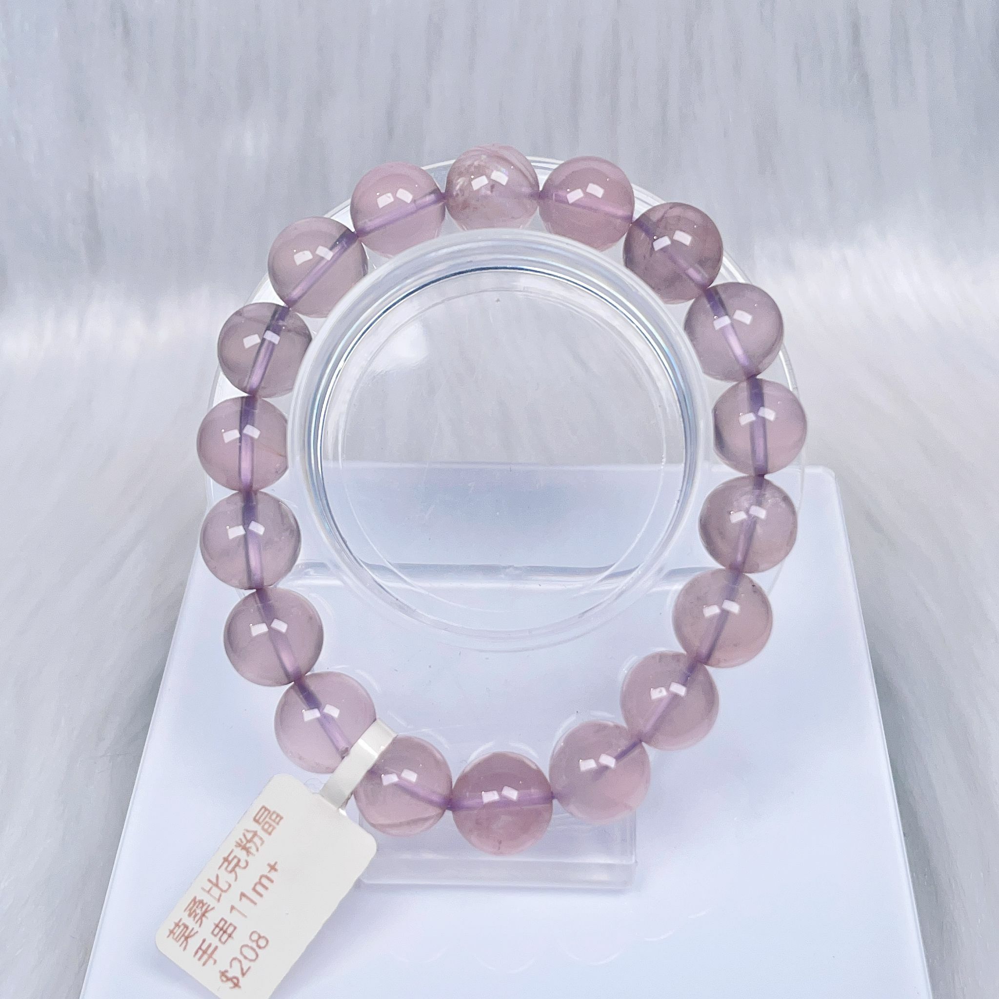 莫三比克粉晶手串11m CH1270