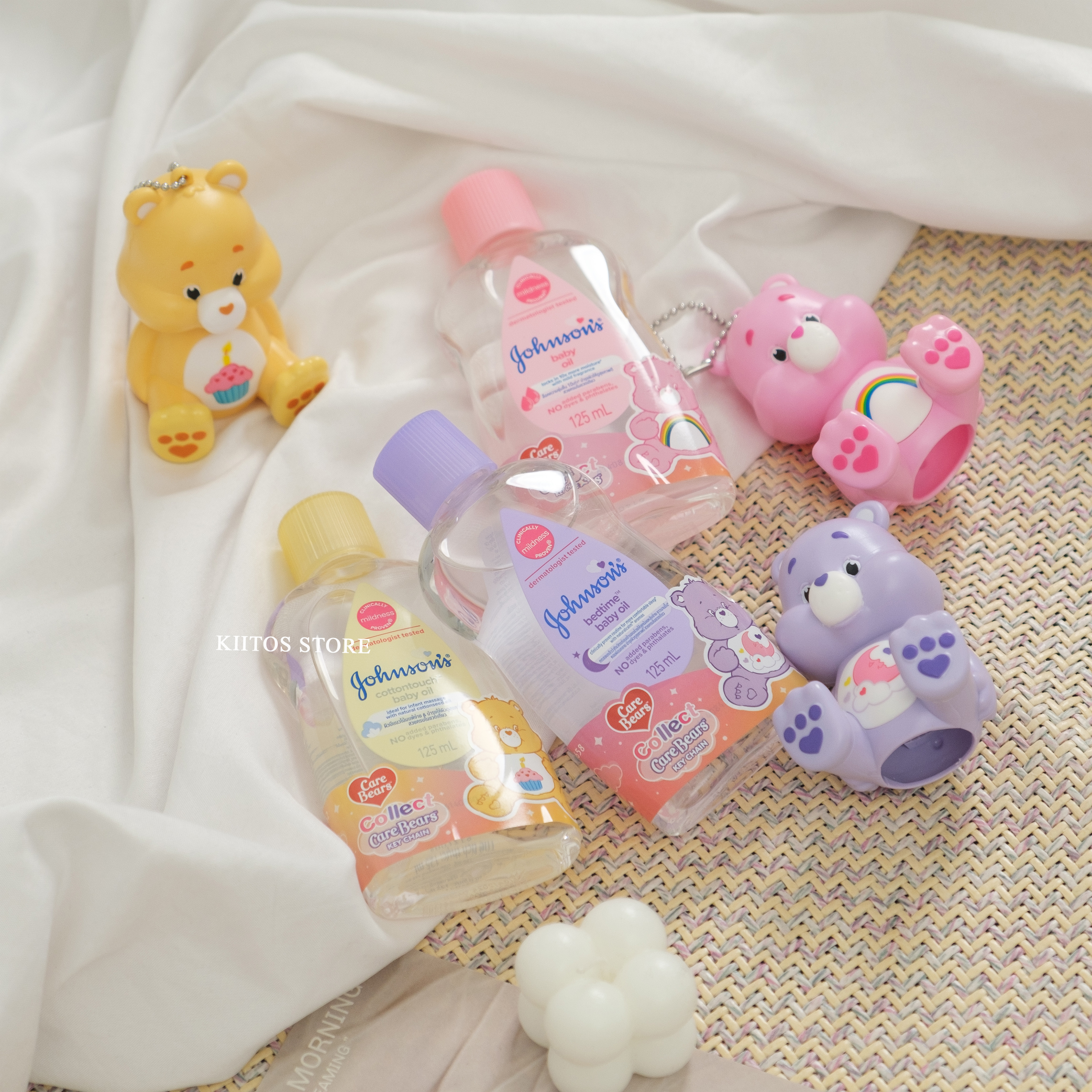 【現貨】泰國 Carebears 彩虹熊x Johnson's 嬌生 限量聯名 潤膚嬰兒油