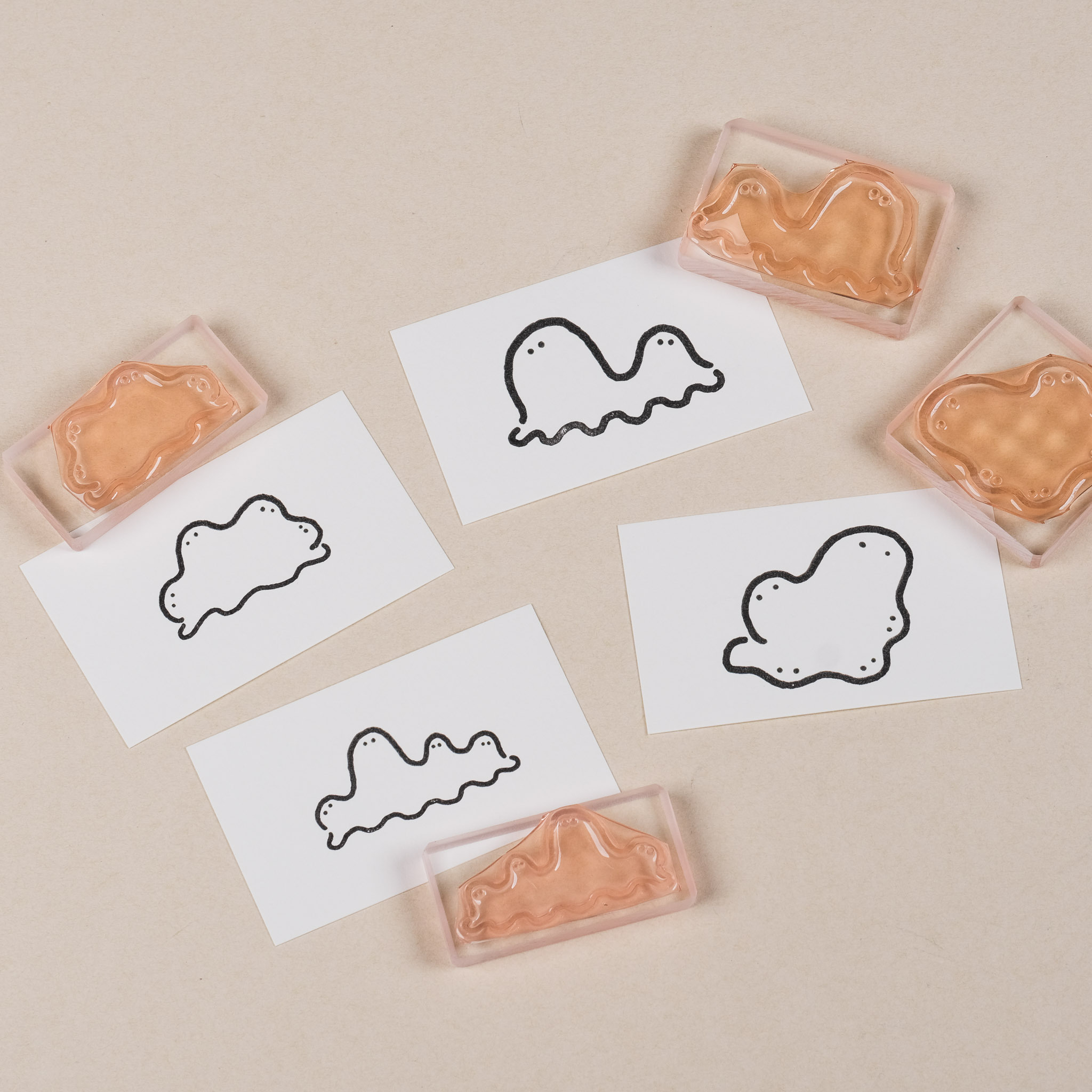 連續型態 不明物體 膠版印章｜一分之一工作室 台灣