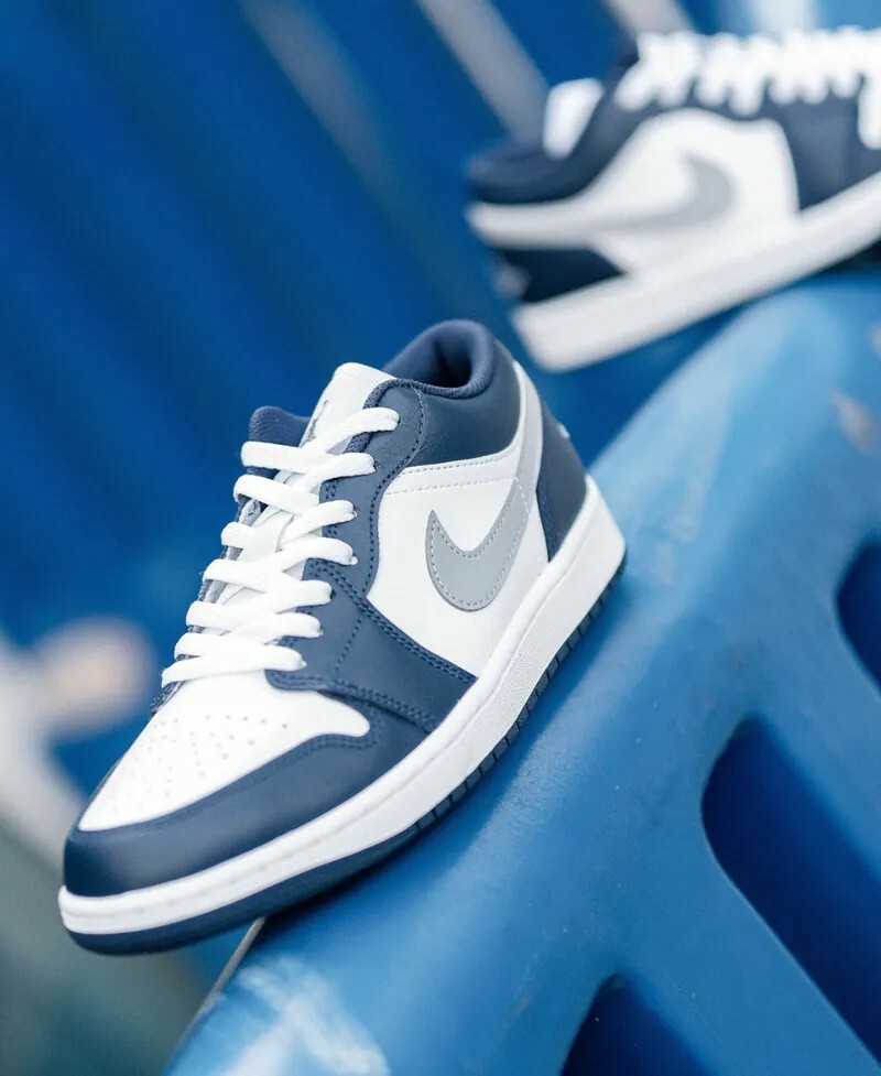 KTQ STORE ‧ Nike Air Jordan 1 Low 海軍藍 藍灰色 男款 553558-141