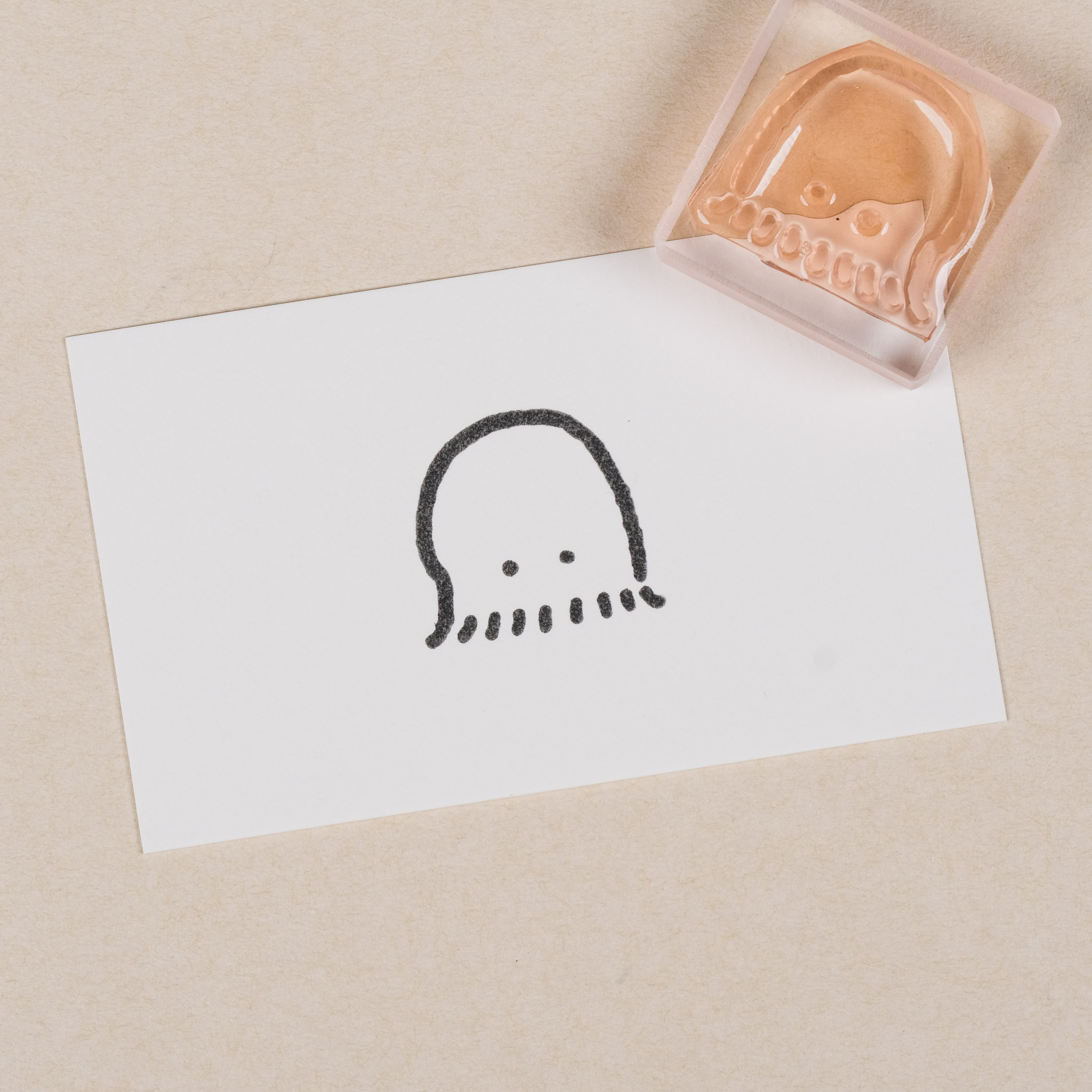 老頭 不明物體 膠版印章｜一分之一工作室 台灣