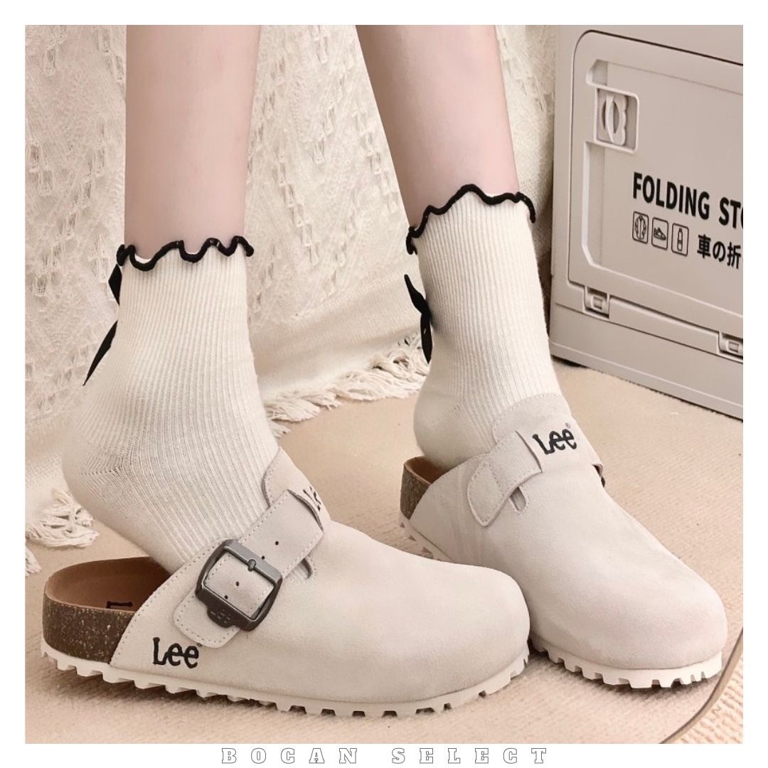 <限時下殺‼️>LEE 勃肯鞋 軟木底 奶白色