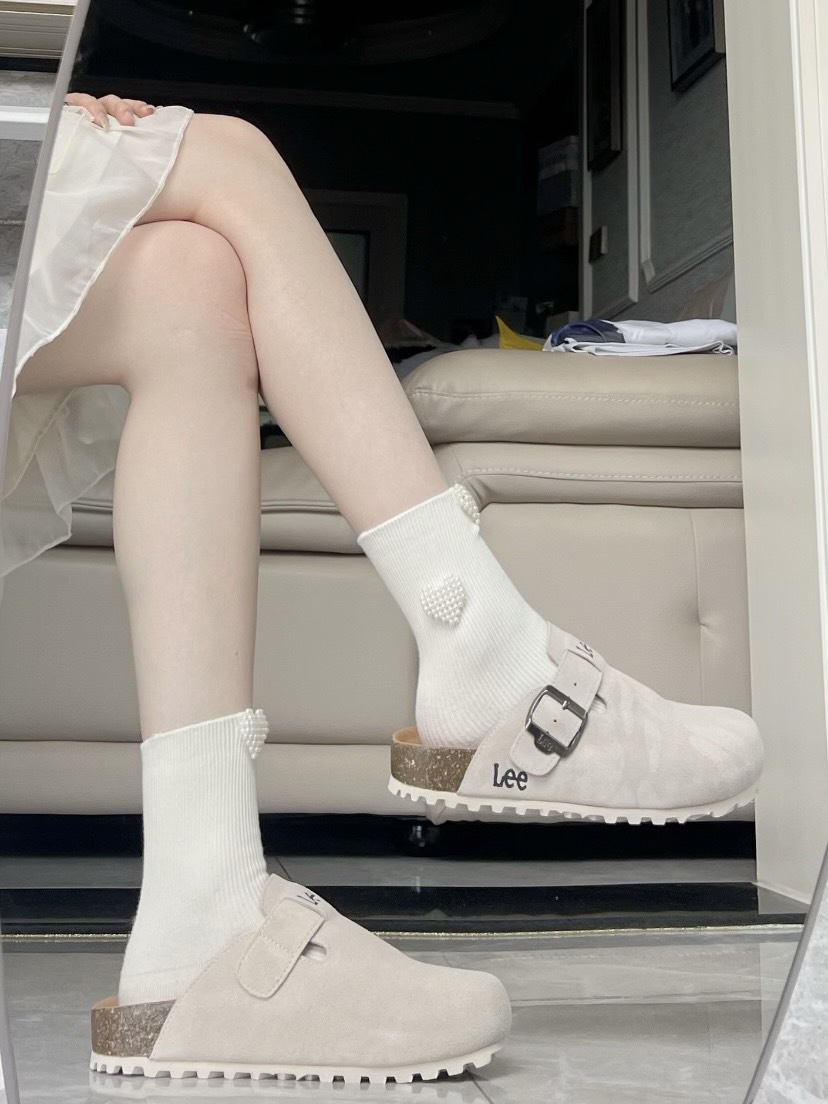 <限時下殺‼️>LEE 勃肯鞋 軟木底 奶白色