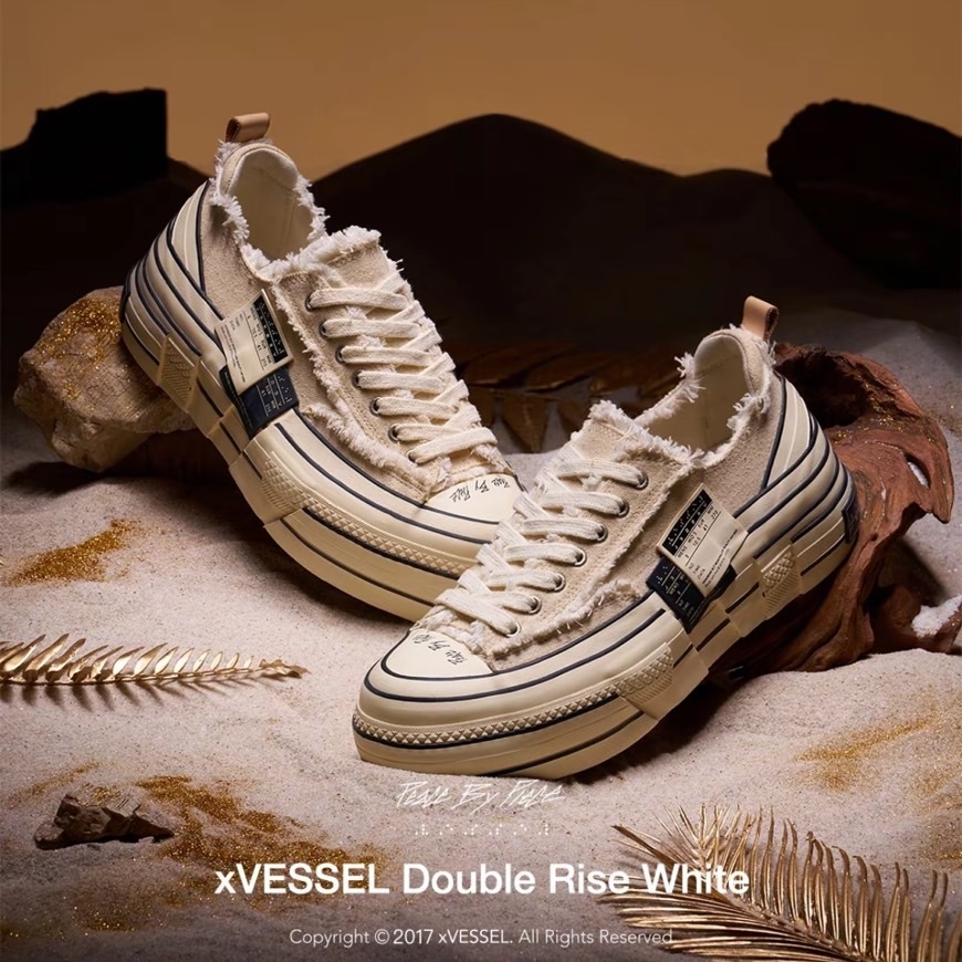 XVESSEL G.O.P Double Rise 雙層厚底解構帆布鞋 黑/白兩色