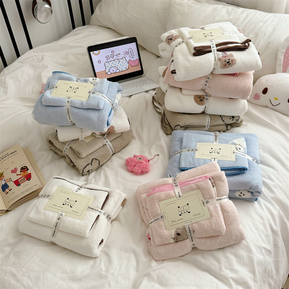 《4534》可愛小動物柔軟吸水毛巾 /浴巾