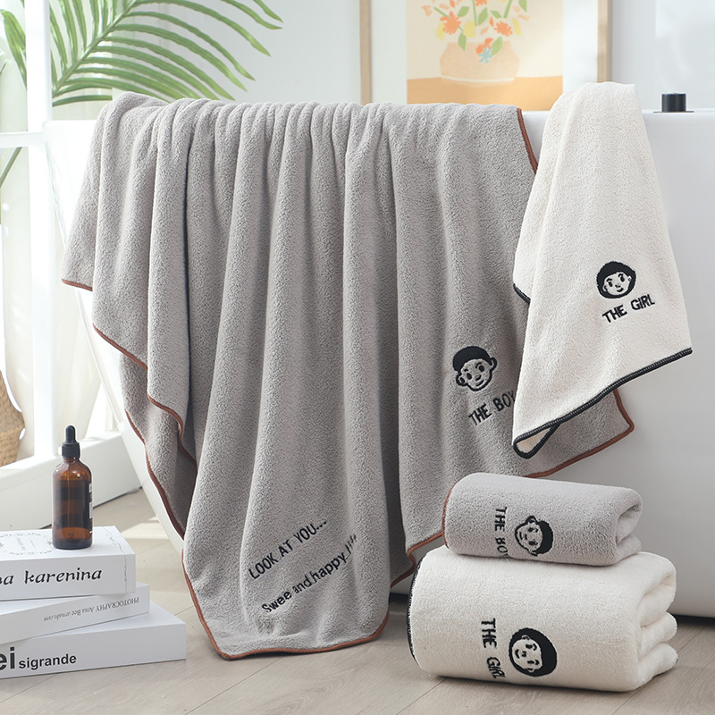 《4535》文青男孩女孩情侶系列 毛巾/浴巾