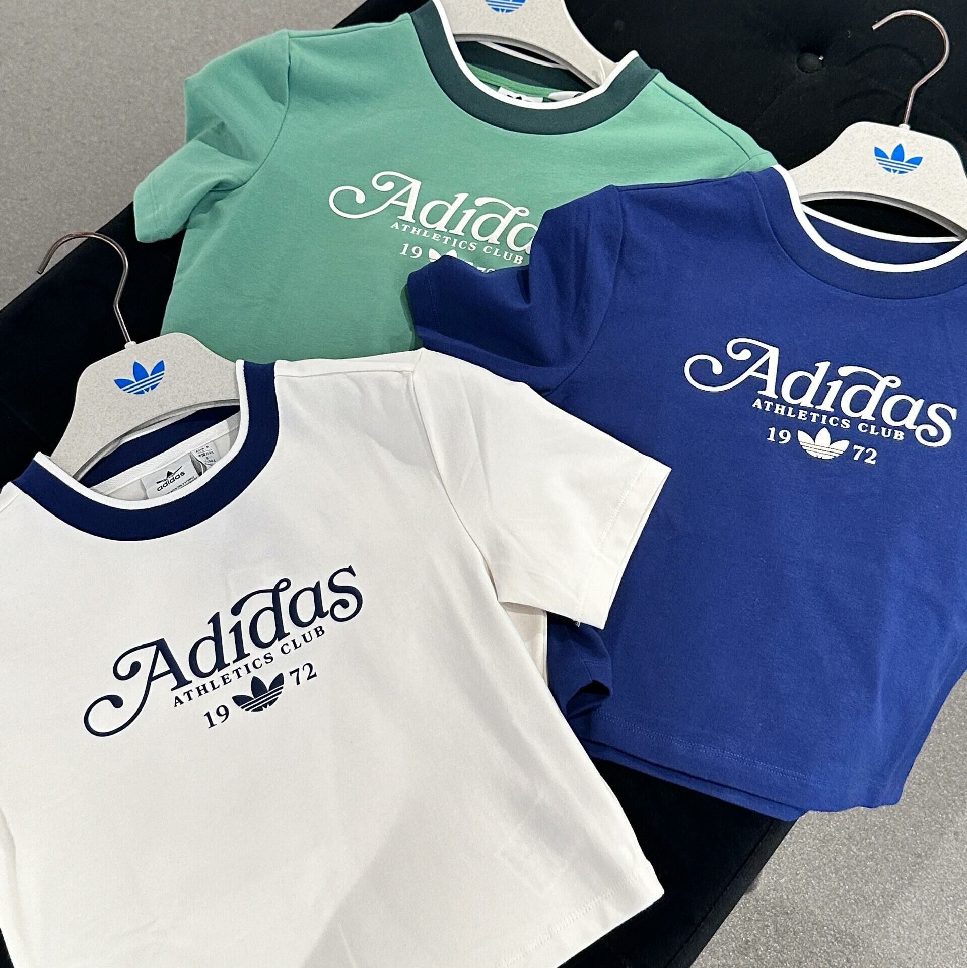 ADIDAS BABY TEE GRX 短版 短袖 草寫LOGO 滾邊 美式 女款 藍 IX3544 白 IX3532 綠 IY5238 / 調貨