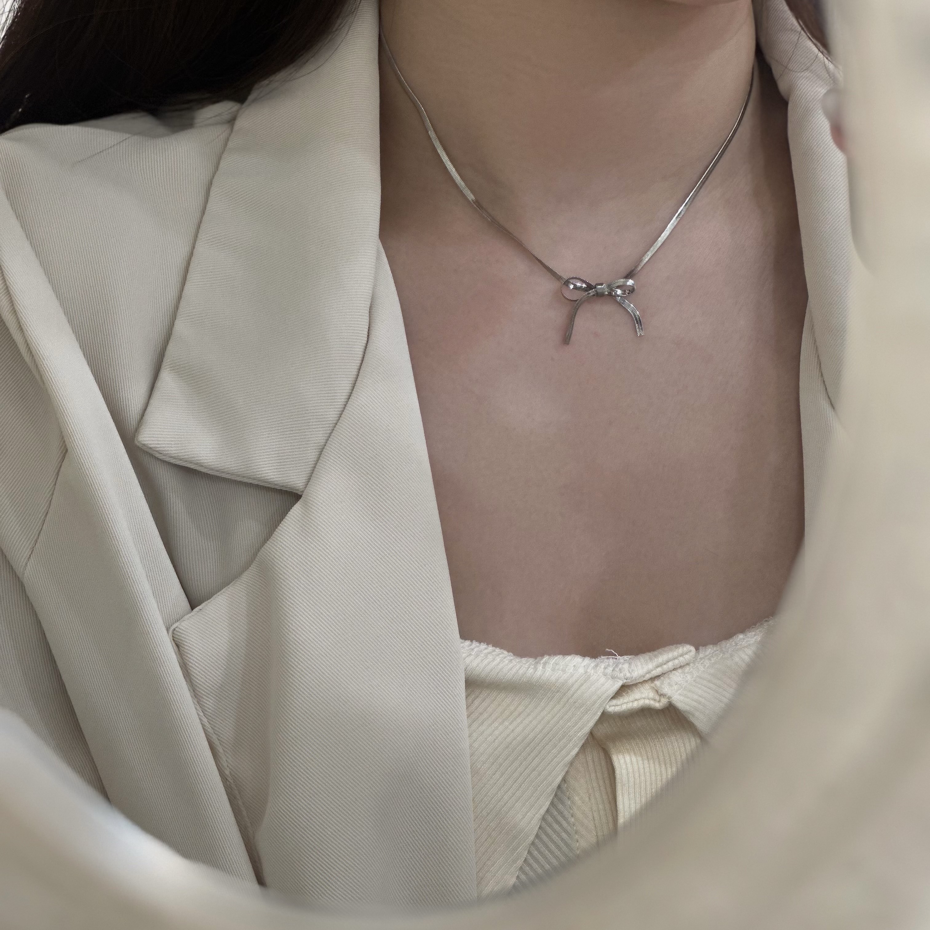 【鈦鋼】蝴蝶結蛇骨鏈