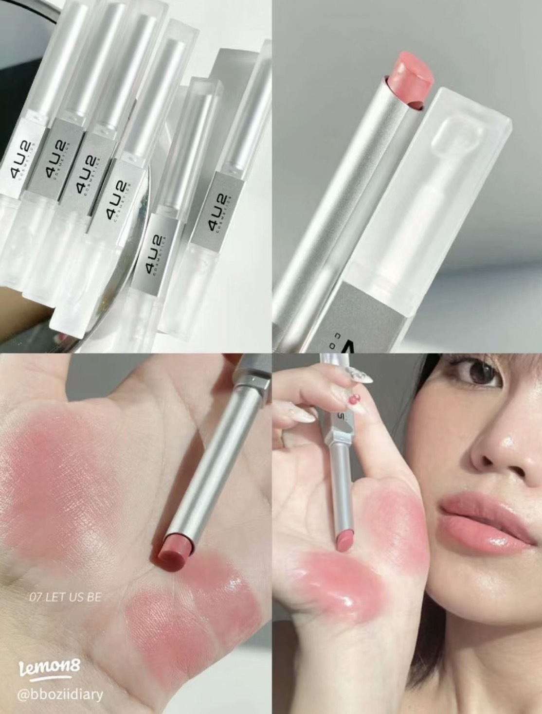 #現貨 泰國 4U2雙頭唇膏 鏡面水光 二合一口紅