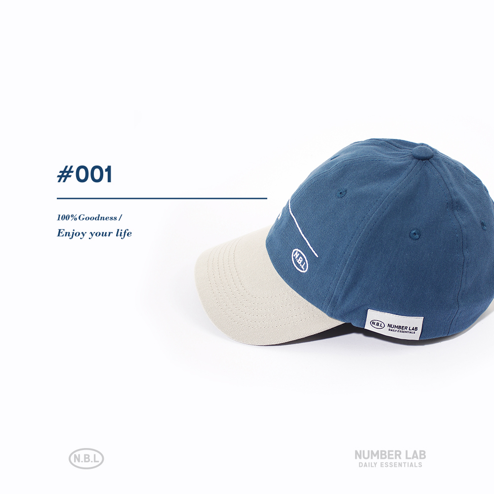 NUMBER LAB #001 拼色刺繡帽仔