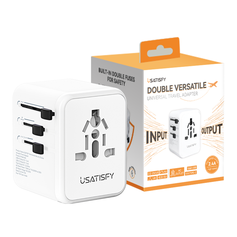 Usatisfy Worldwide Security Double Versatile Travel Adapter