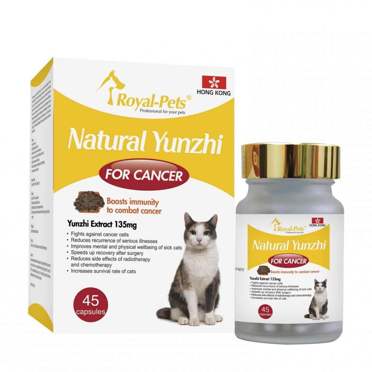 Royal-Pets Natural Yunzhi for cats 45 capsules