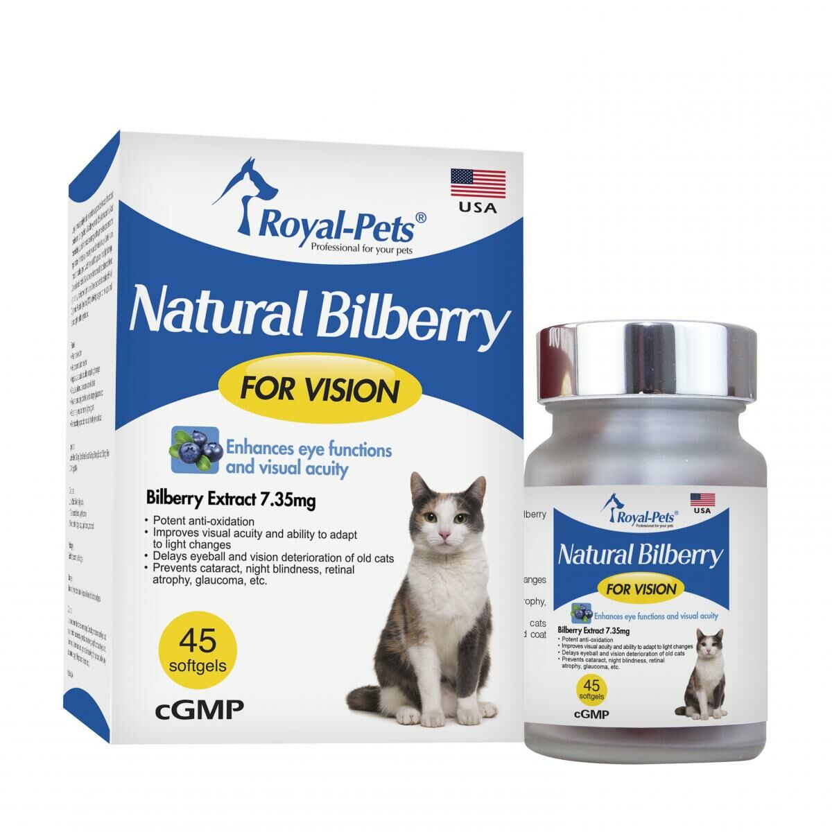 Royal-Pets Natural Bilberry for cats 45 capsules