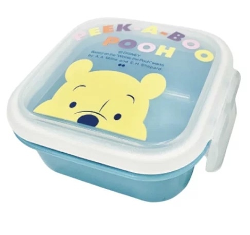 JP Pooh 迷你正方食物盒 藍 4231