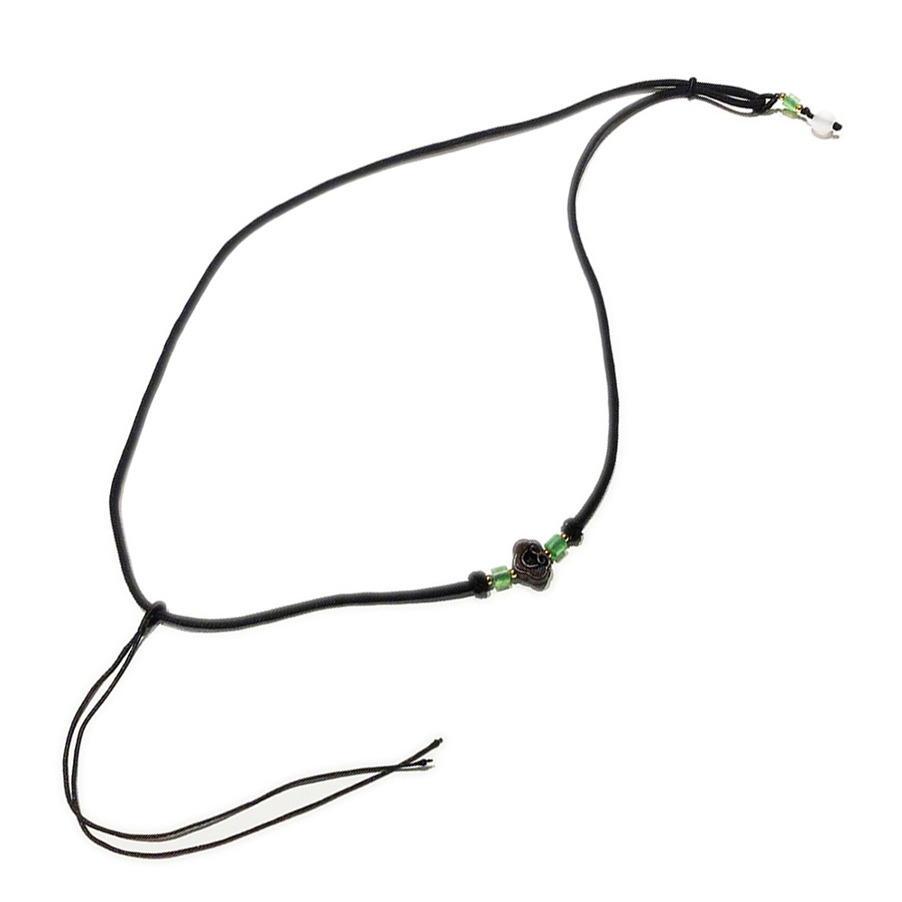 紫檀吉祥雲+深綠中國結項鍊 配件【十方】149357