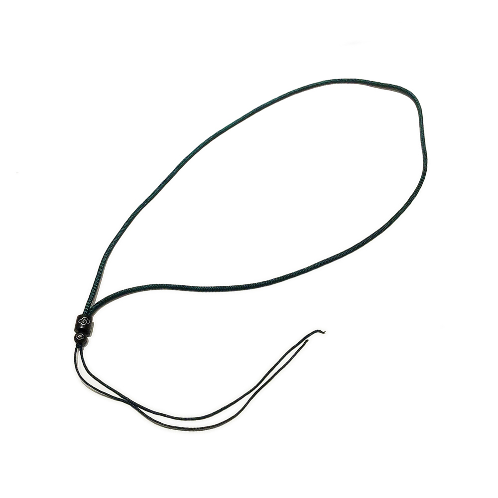 黑檀吉祥雲襄銀絲+墨綠色中國結項鍊 配件【十方】149367