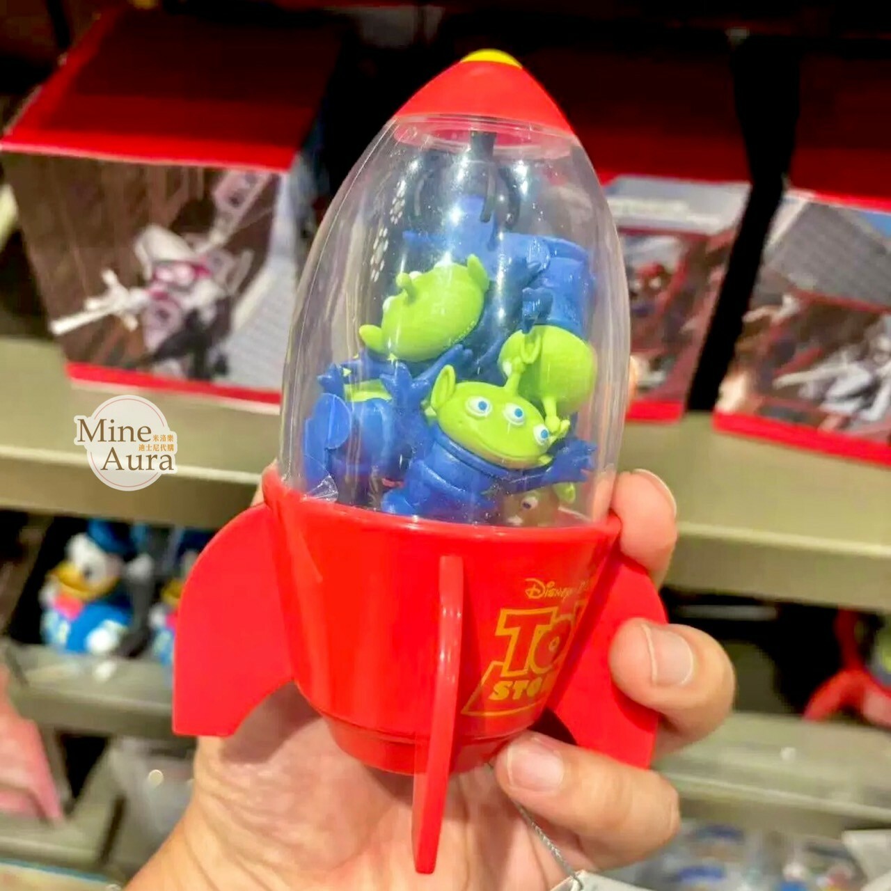三眼怪 Alien 造型 橡皮擦 套組 火箭造型收納盒 文具用品 玩具總動員 Toy Story -上海迪士尼樂園