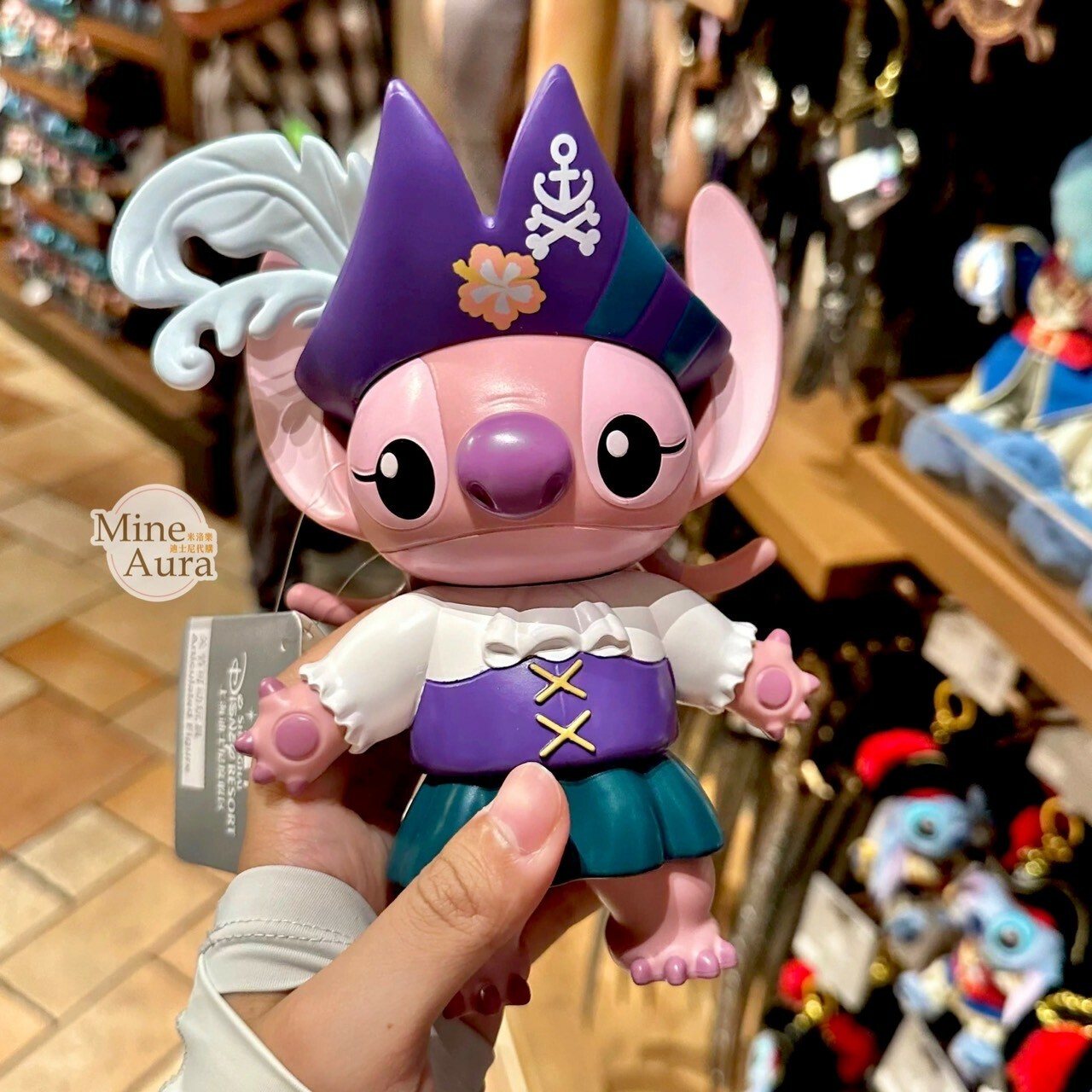 海盜系列 史迪奇 Stitch 安琪拉 Angel 可動關節 玩具 公仔 星際寶貝 Lilo & Stitch -上海迪士尼樂園