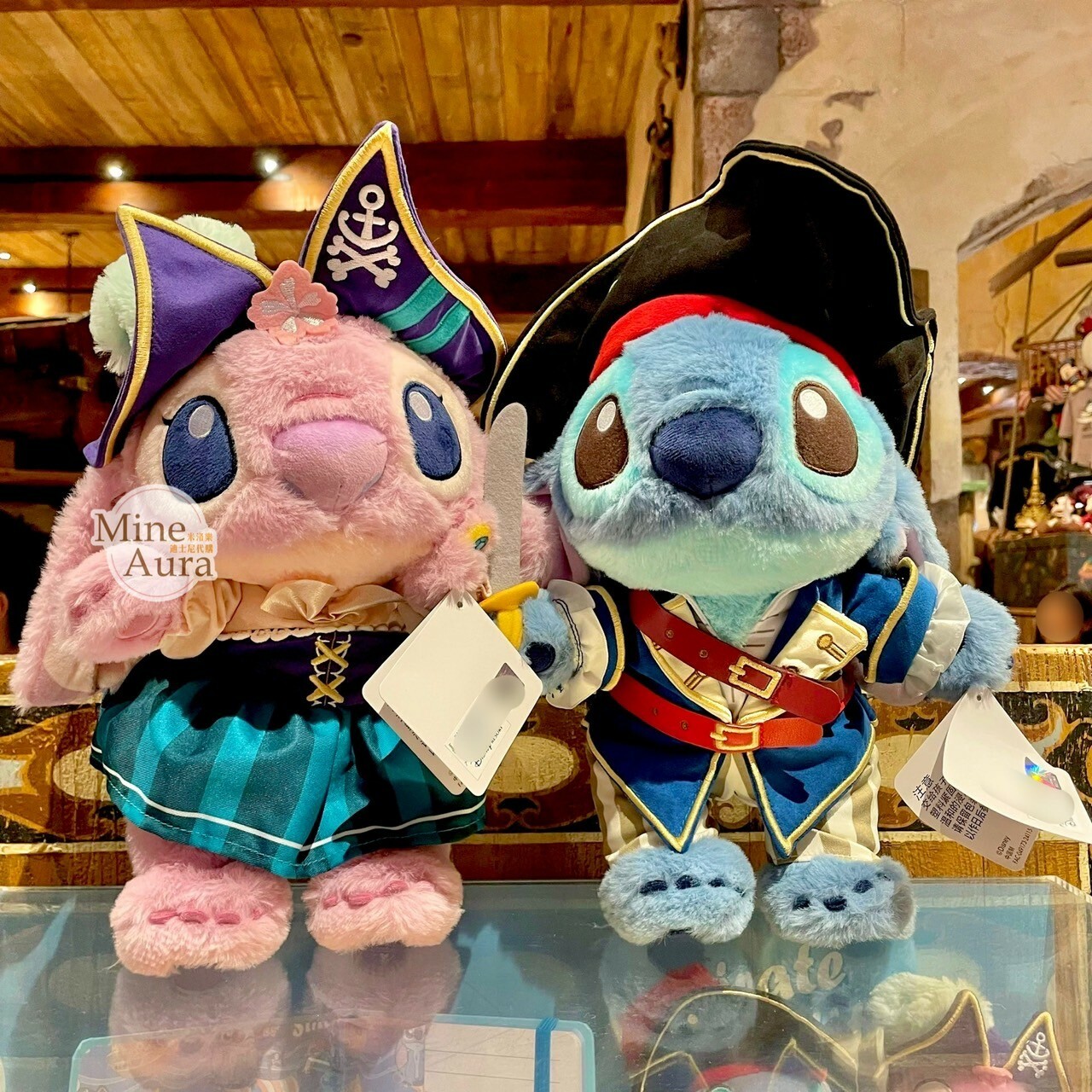 海盜系列 史迪奇 Stitch 安琪拉 Angel 娃娃 玩偶 星際寶貝 Lilo & Stitch -上海迪士尼樂園