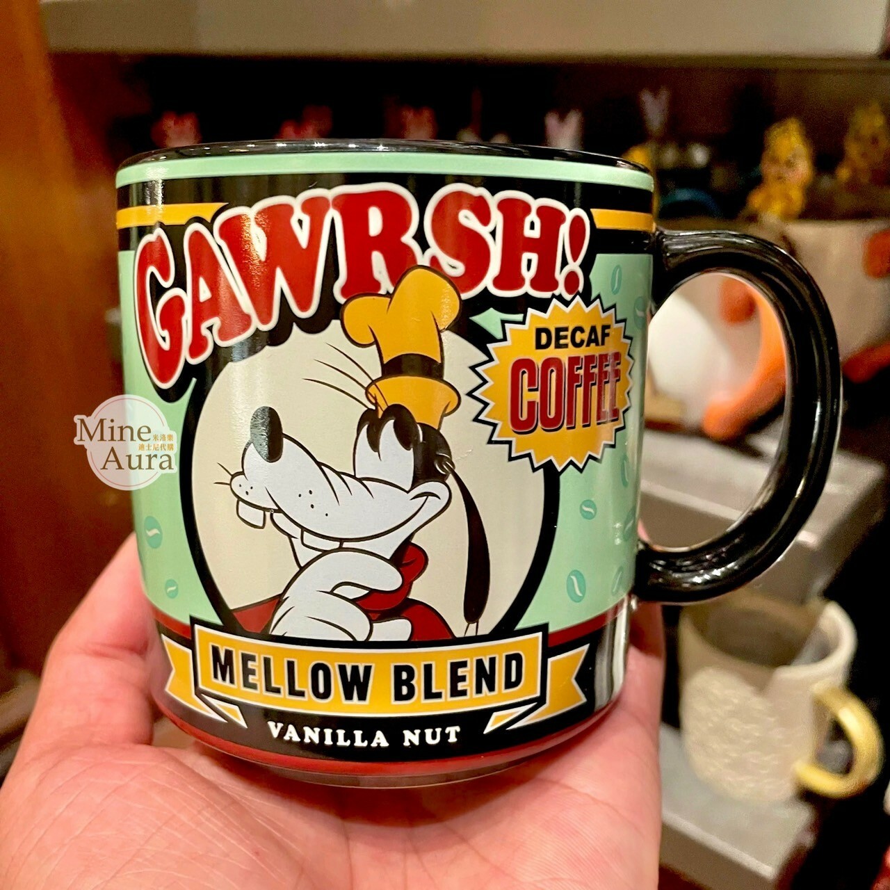 復古漫畫風 高飛狗 Goofy 圖案 陶瓷馬克杯 水杯 -上海迪士尼樂園