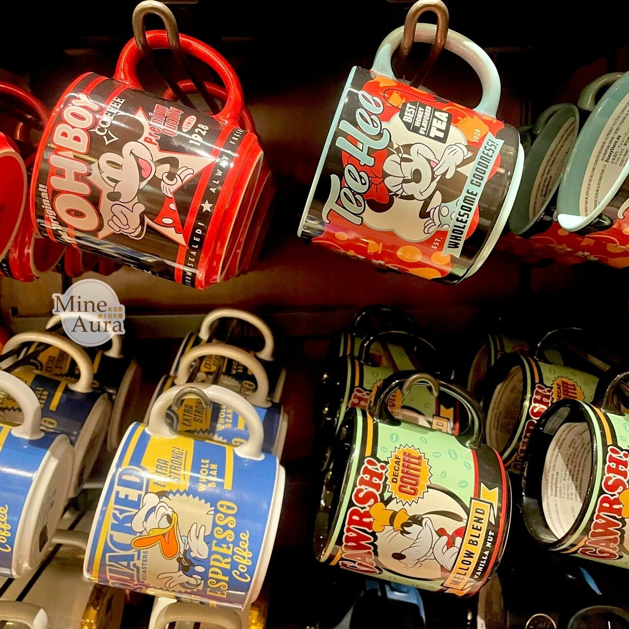 復古漫畫風 唐老鴨 Donald 圖案 陶瓷馬克杯 水杯 -上海迪士尼樂園