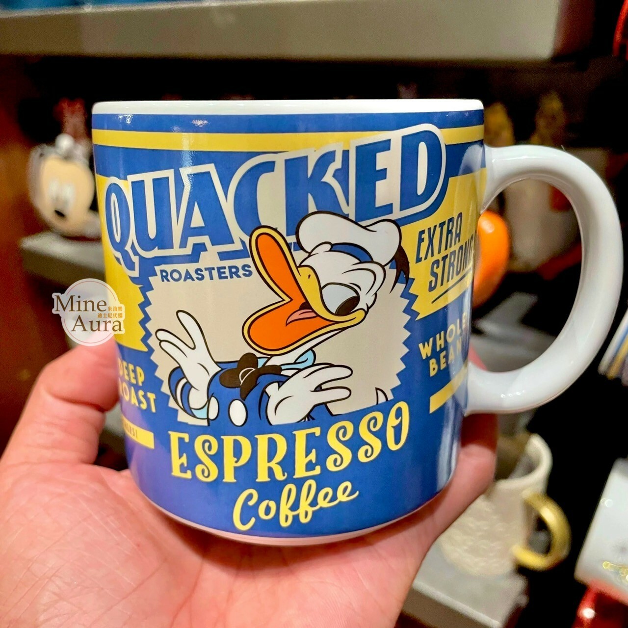 復古漫畫風 唐老鴨 Donald 圖案 陶瓷馬克杯 水杯 -上海迪士尼樂園