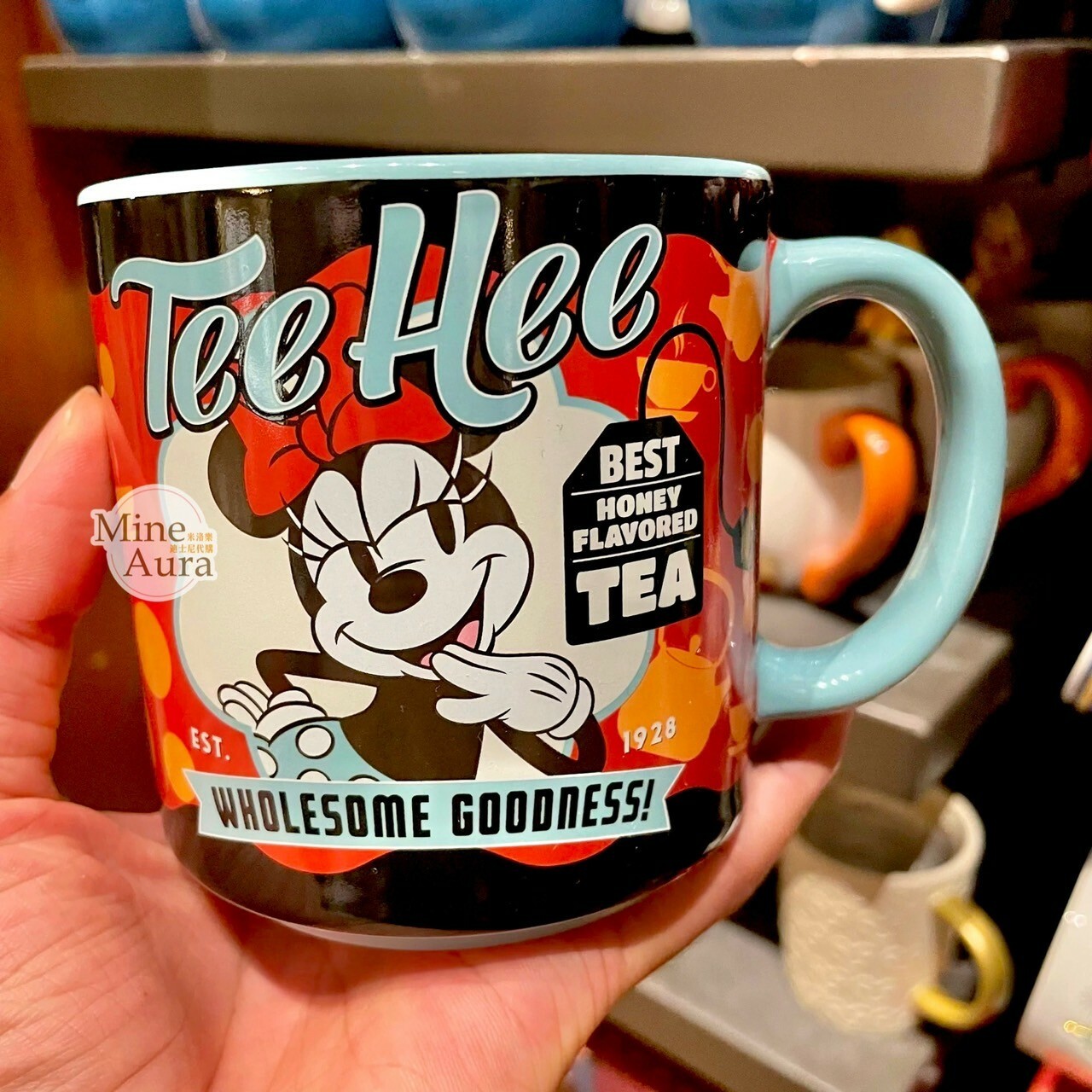 復古漫畫風 米妮 Minnie 圖案 陶瓷馬克杯 水杯 -上海迪士尼樂園