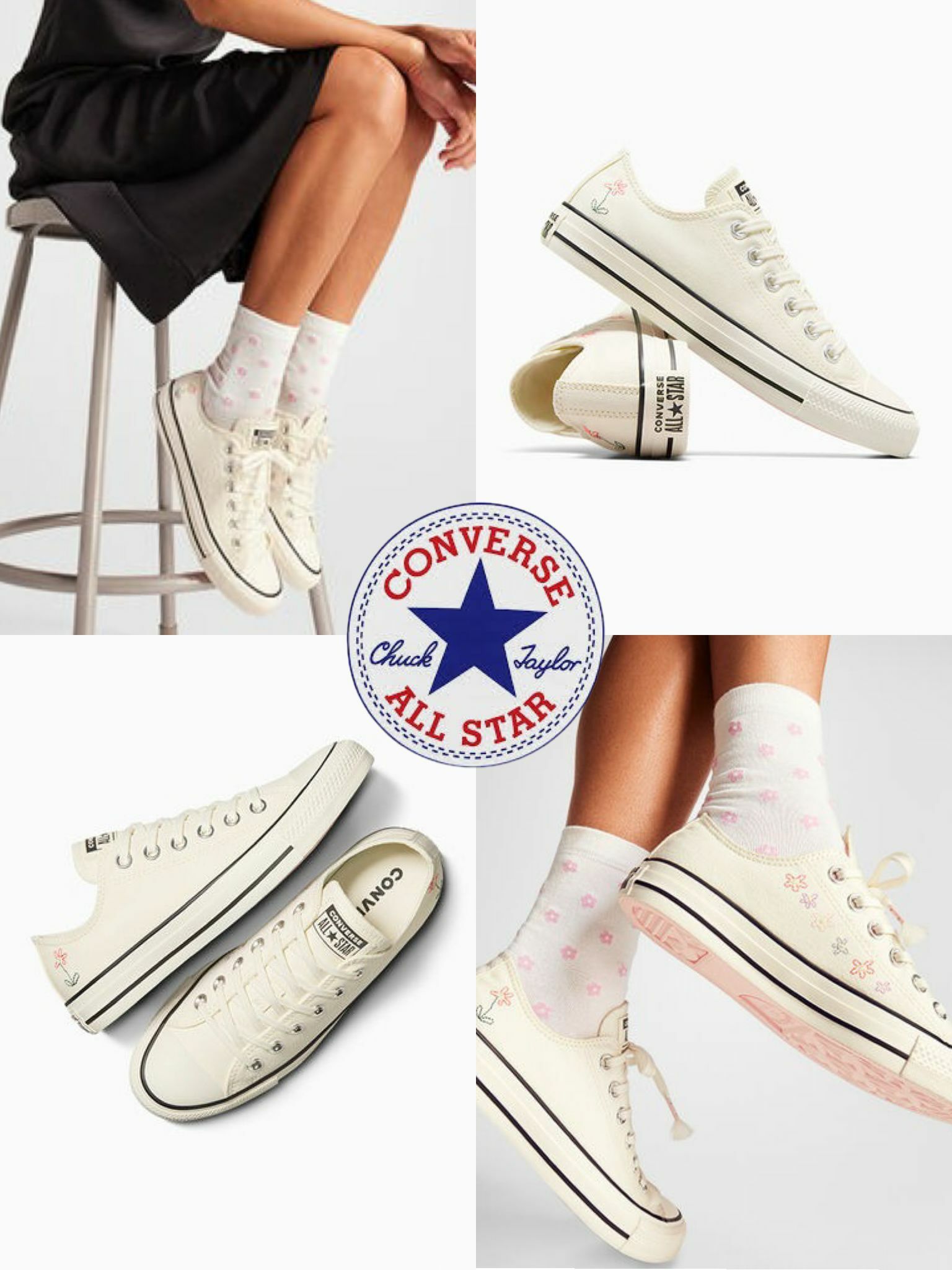 【預購】Converse Taylor F072206 刺繡花花女鞋