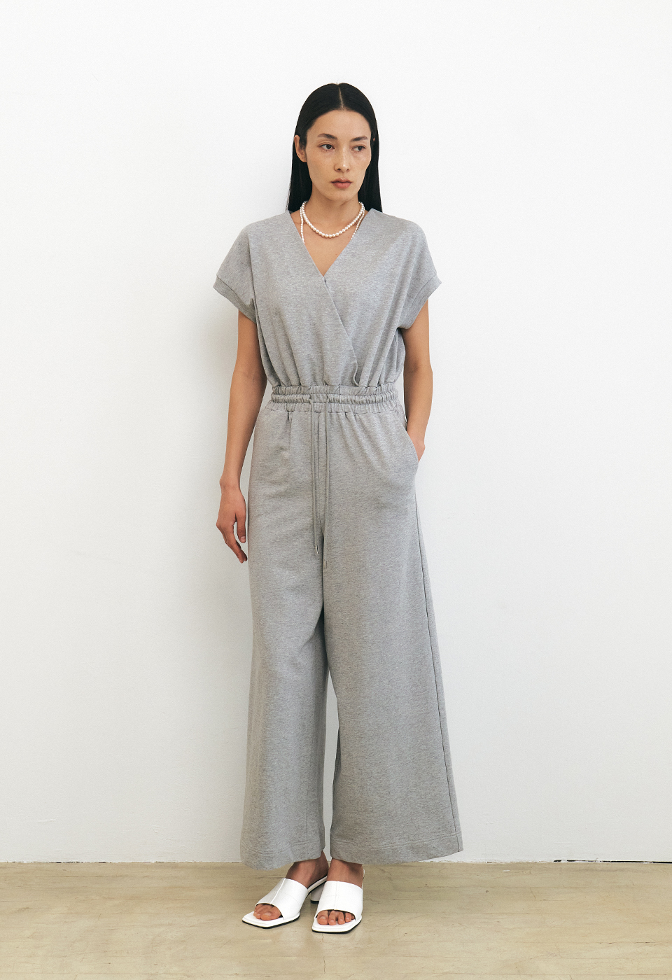 [HACIE x ITALY] V領連身長褲