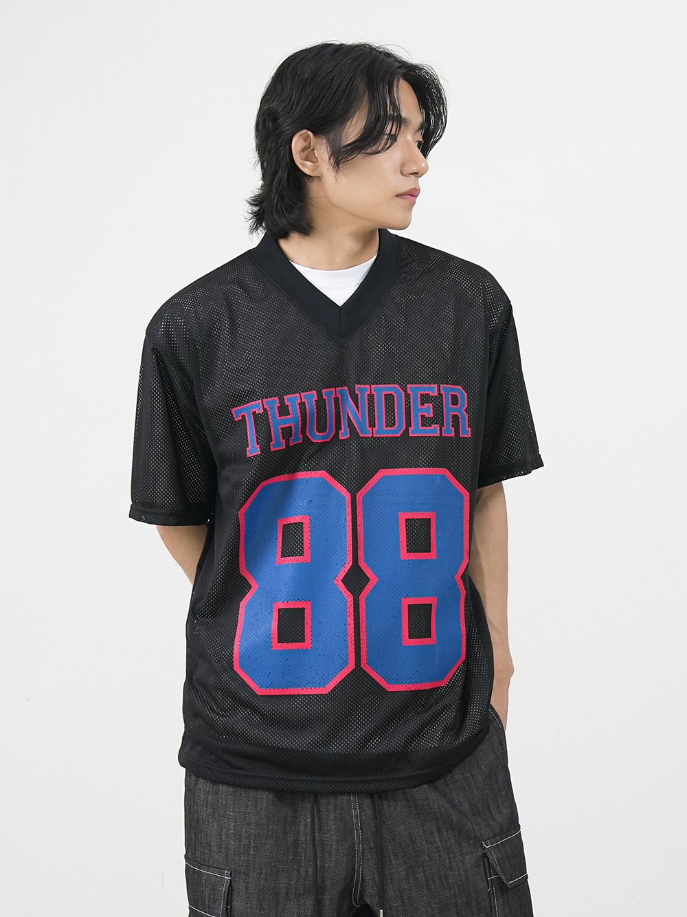 88網眼V領運動短袖T恤