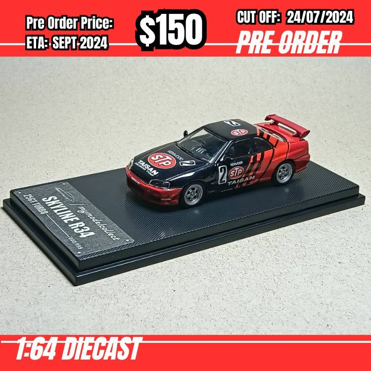 PO-$150 * Model Collect * 1:64 Nissan Skyline GTR R34 25GT Turbo Advan [OD23/07]