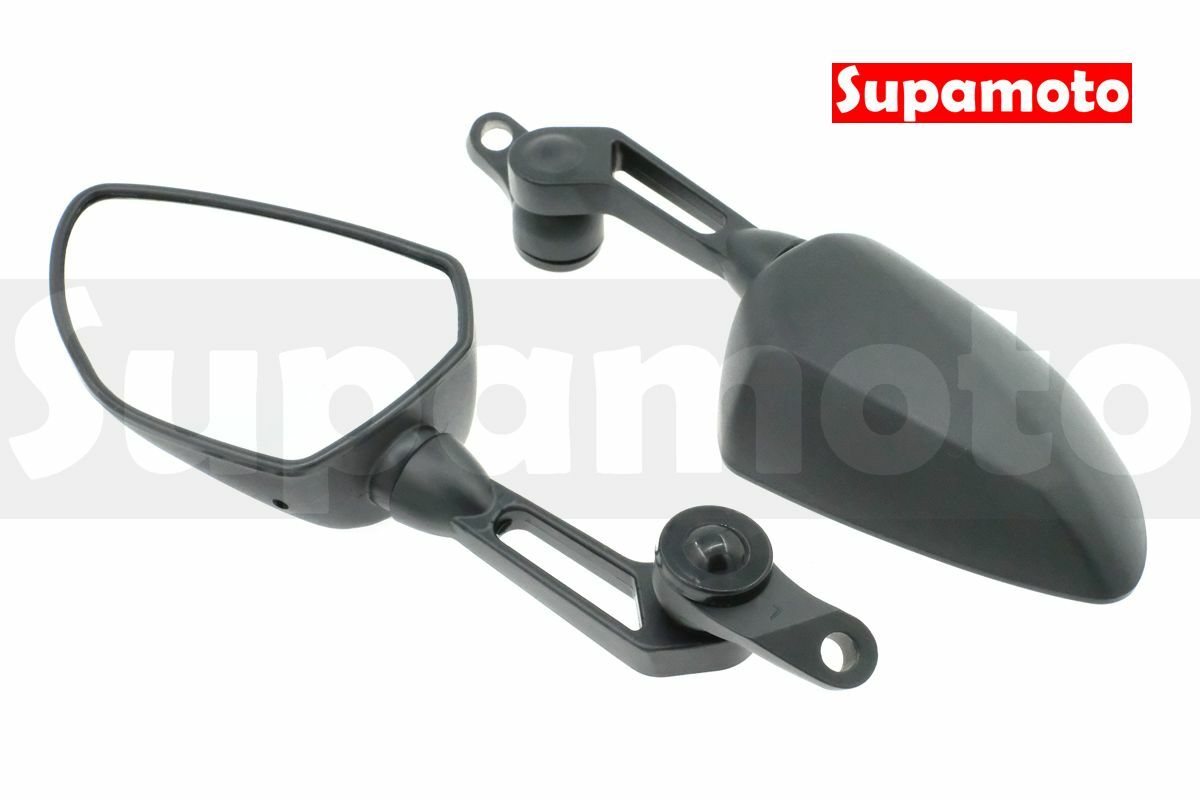 -Supamoto- M177 後照鏡 鋁合金 後視鏡 通用 改裝 防眩 消光黑 裸把 重車 檔車 CB350