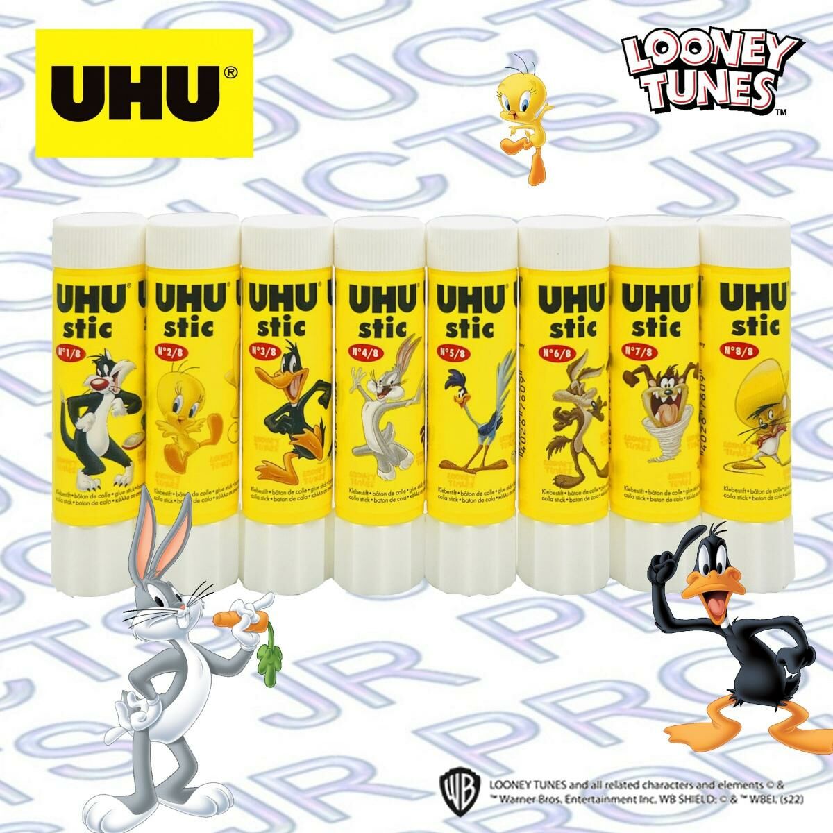 UHU - UHU® Stic 槳糊筆, 8.2克 x 8支套裝 樂一通特別版 - 翠兒．阿寶．賓尼兔《香港行貨》