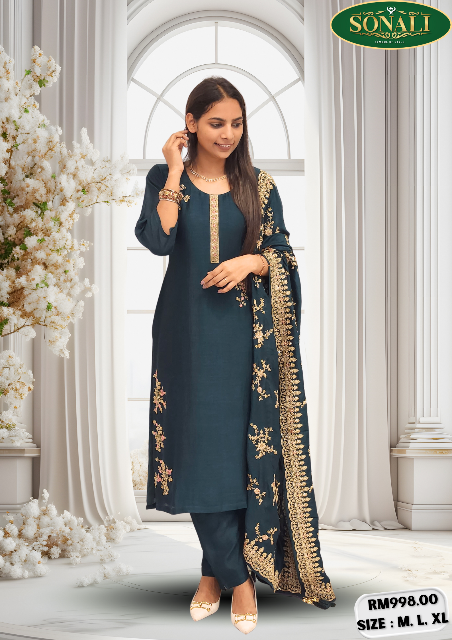 Sonali Premier Quality Women's Party Wear Punjabi Suits (Plus Size)