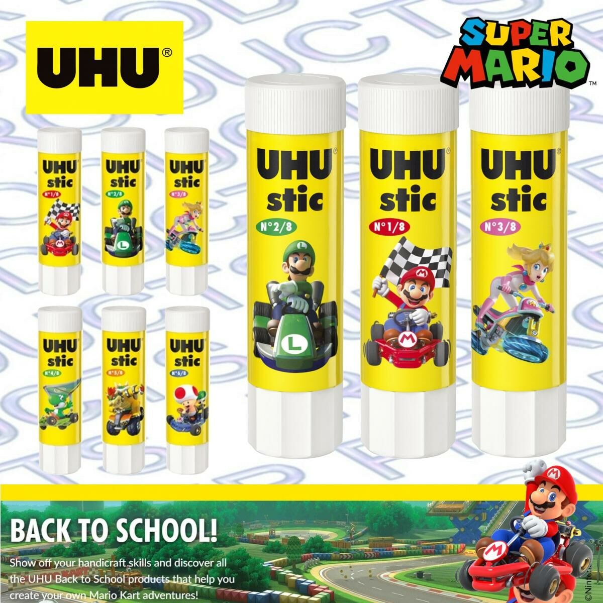 UHU - 德國UHU® 槳糊筆, 21克 孖寶兄弟賽車特別版 - 3支 不同款《香港行貨》