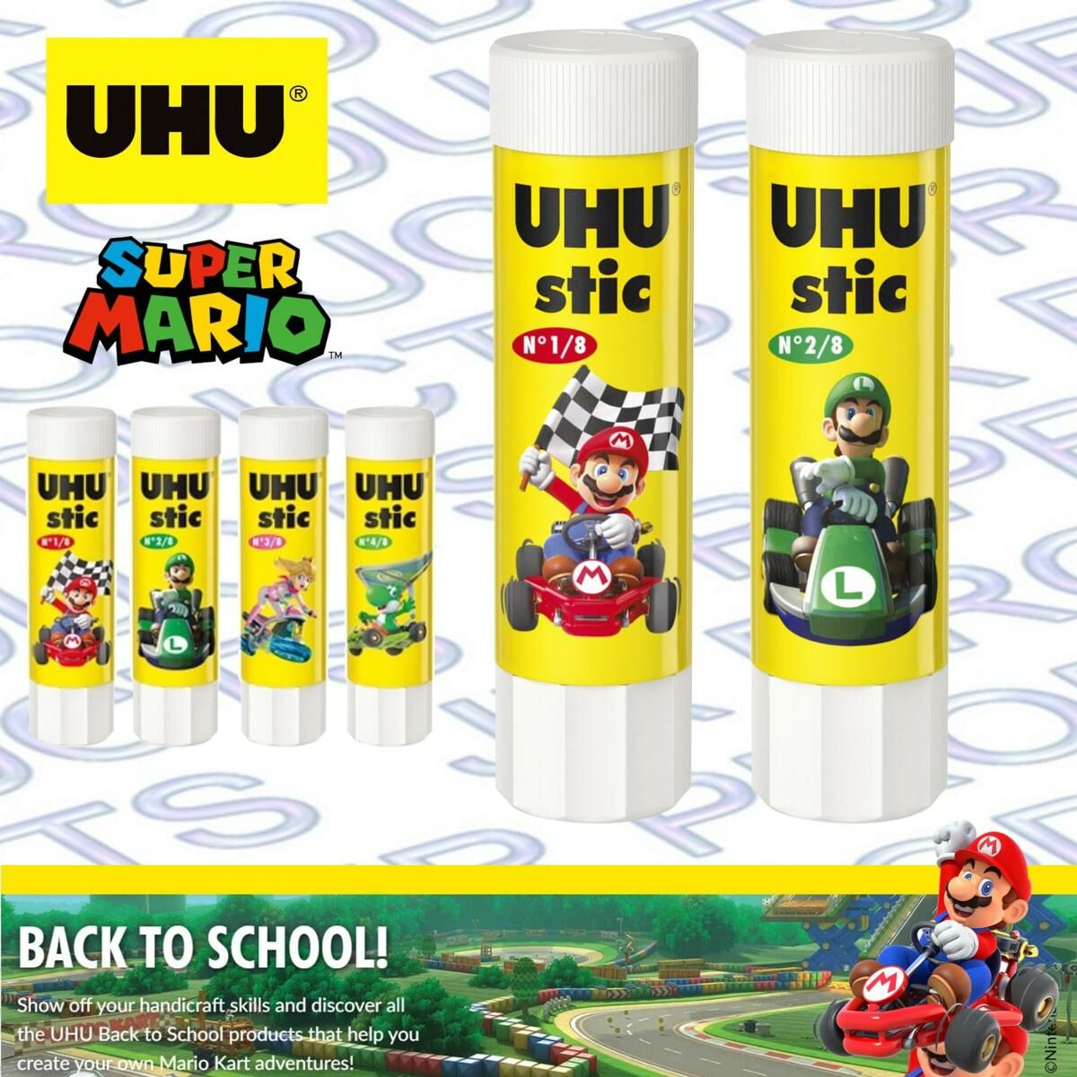 UHU - 德國UHU® 槳糊筆, 40克 孖寶兄弟賽車特別版 - 2支 不同款 《香港行貨》