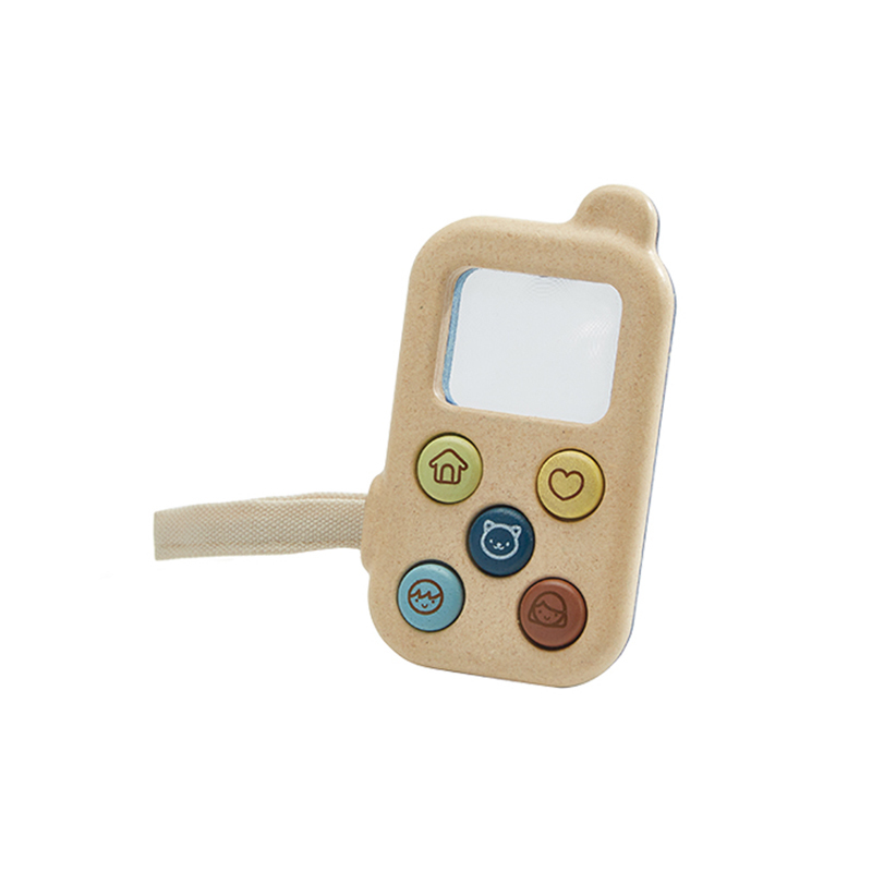 PlanToys 原木認知玩具-我的手機(英倫藍)