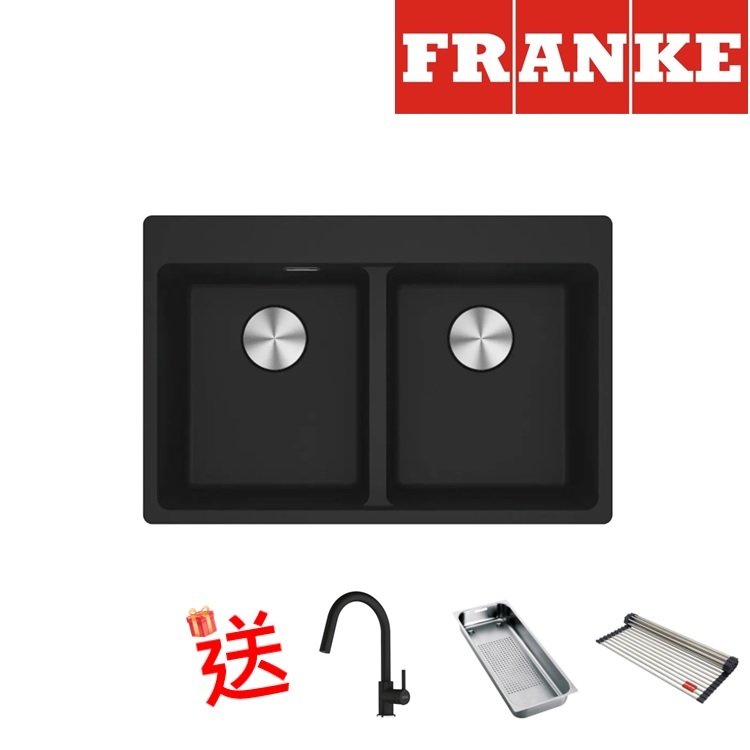 Franke "Maris" MRG 620-34-34 FTL Onyx Granite Double Sink