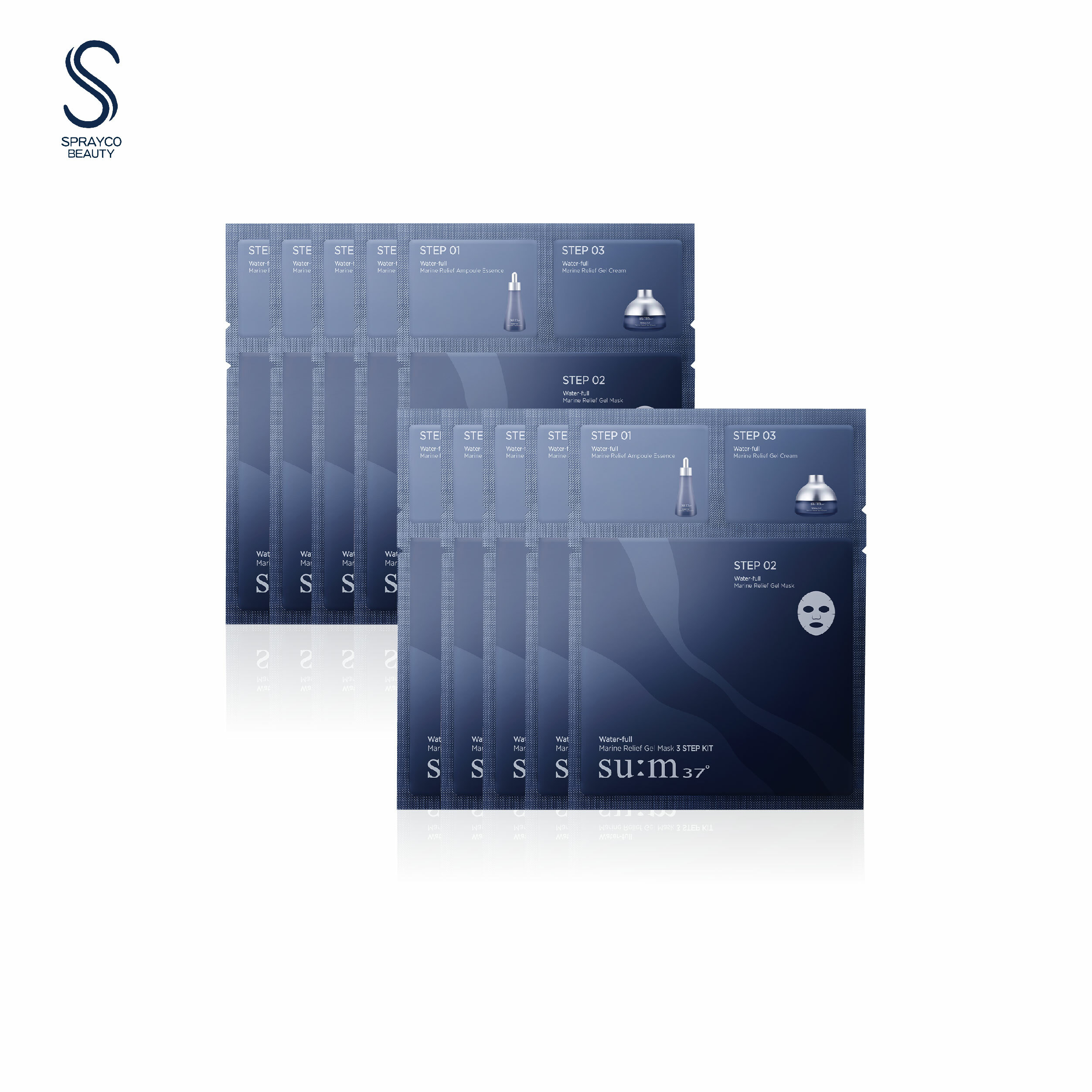 【su:m37 深海補濕面膜3部曲(一盒10片)】