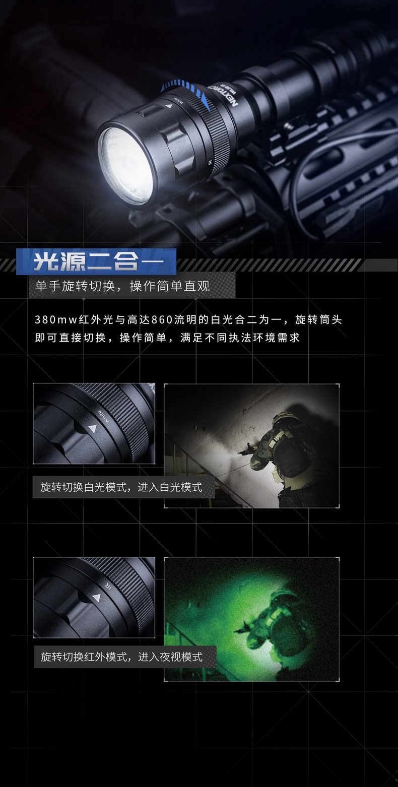 NEXTORCH 納麗德WL50IR｜槍燈與盾牌燈・Dual-Light…｜K.T.Tactical 鎧德