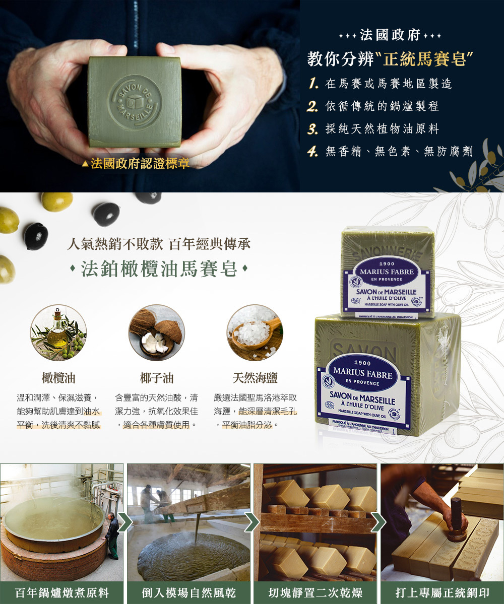 Marius Fabre 法鉑橄欖油經典馬賽皂 2