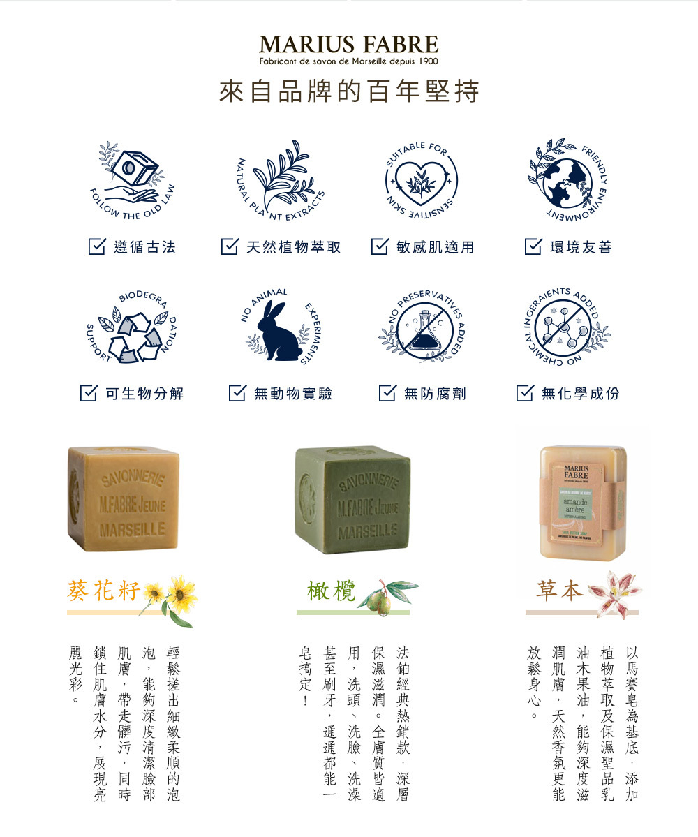 Marius Fabre 法鉑橄欖油經典馬賽皂 3