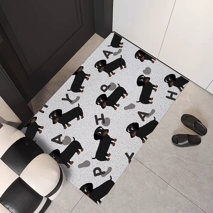 《72205》英文字母絲圈臘腸狗地墊