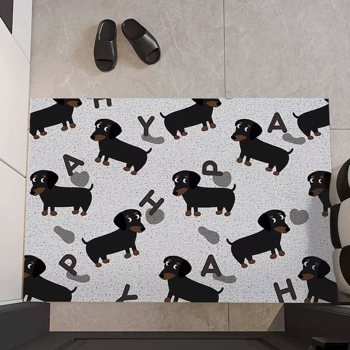 《72205》英文字母絲圈臘腸狗地墊